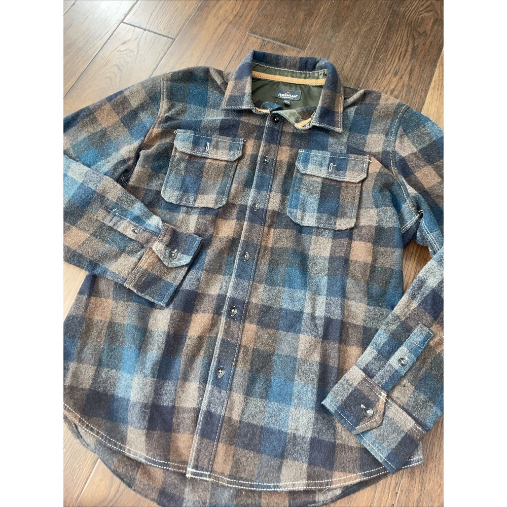 Jeremiah American Legacy‎ Shirt Men's M Button Up Wool Blend Plaid Shacket M